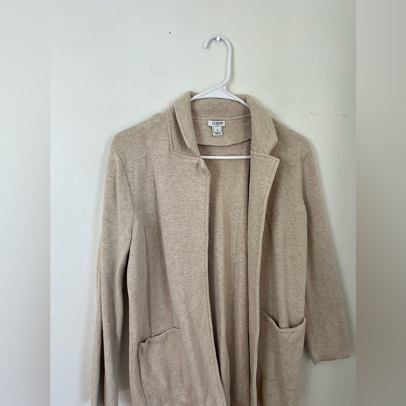 J. Crew Cardigan Blazer Cream Knit Medium - Picture 3 of 7